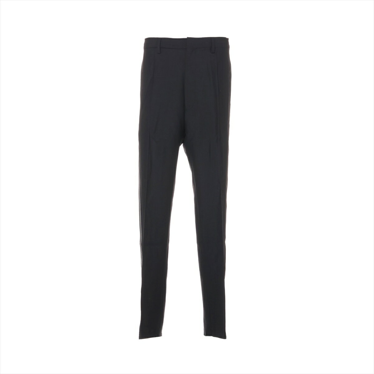 【中古】プラダ トライアングルロゴ 23SS ウール×モヘヤ パンツ 46 メンズ ブラック SPH