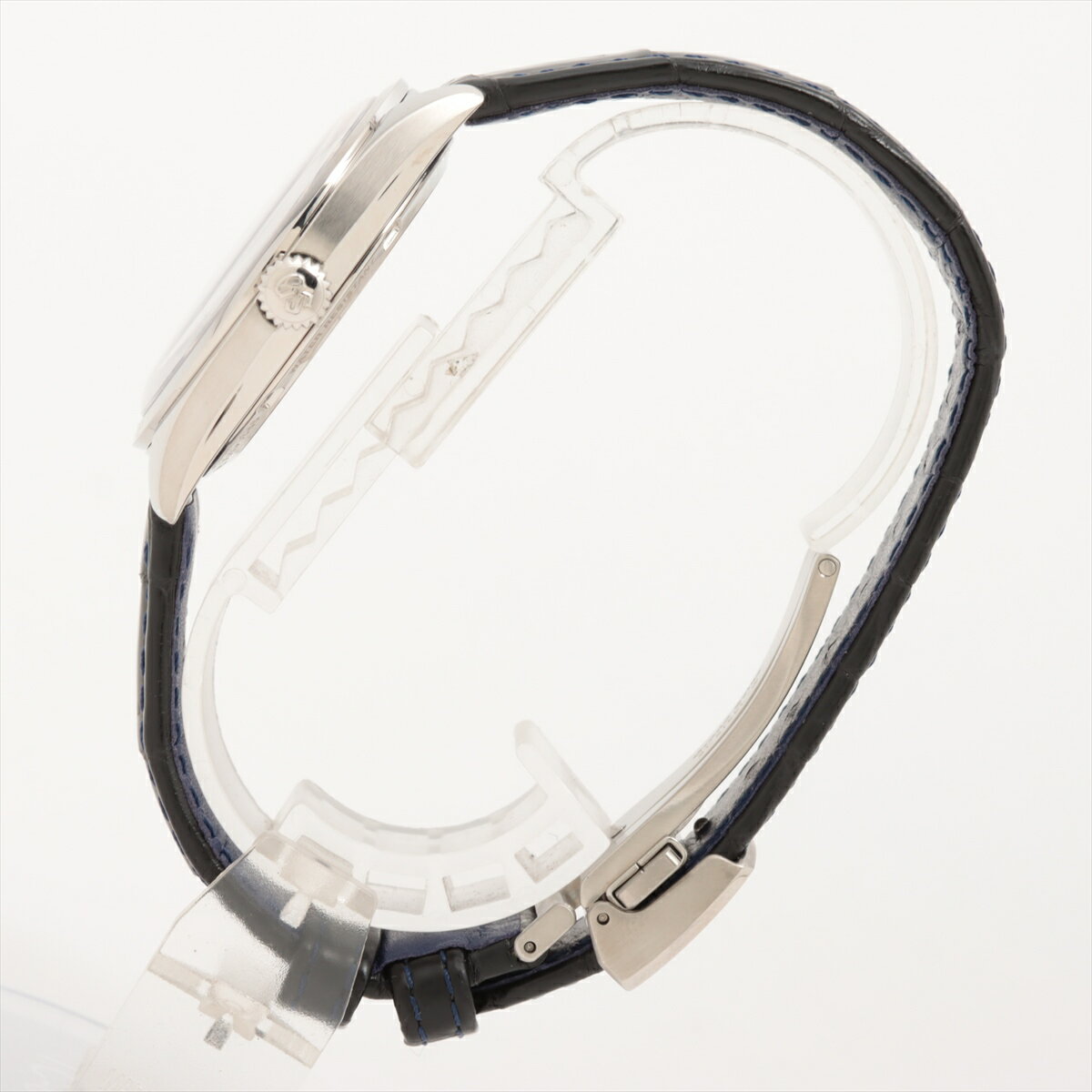 【中古】グランドセイコー スプリングドライブ SBGY007 SS×革 手巻き 青文字盤