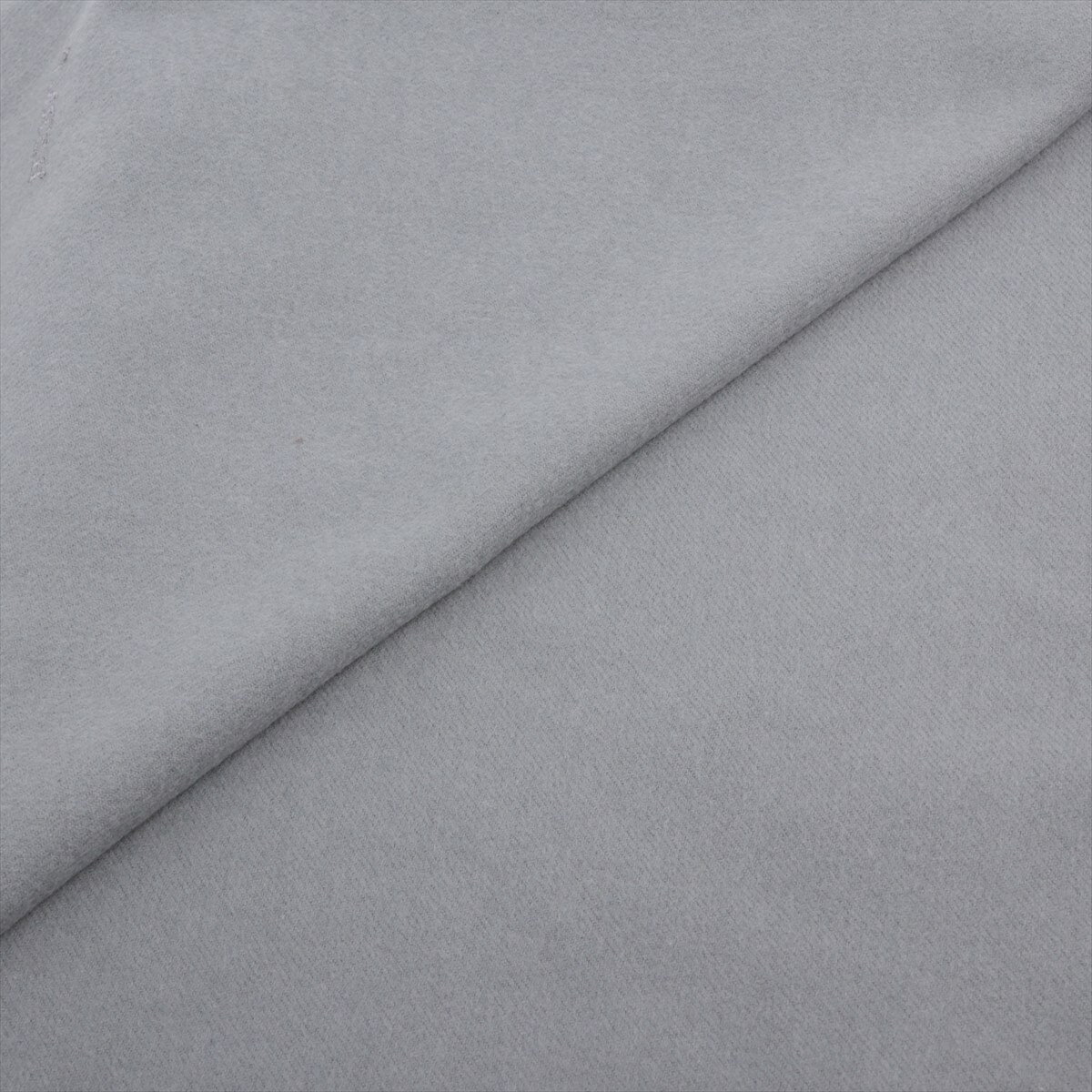 【中古】エルメス ロゴ ストール カシミヤ グレー