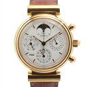 【中古】IWC ダヴィンチ パーペチュアルカレンダー クロノグラフ IW375003 YG YG×革 AT 白文字盤 針交換