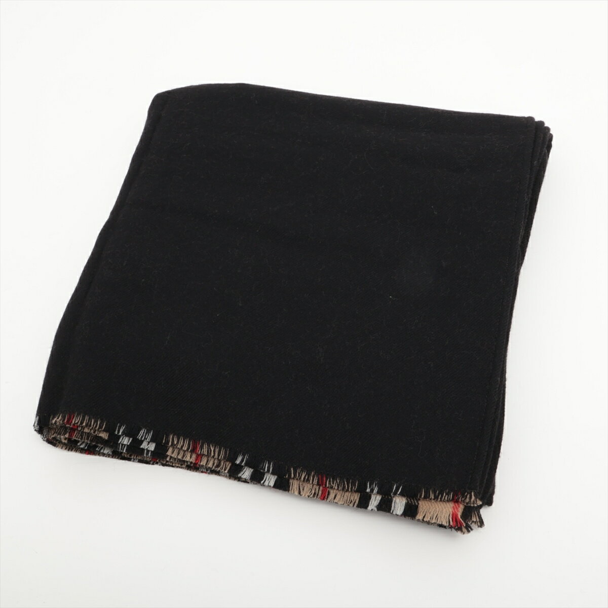 楽天ALLU 楽天市場店【中古】バーバリー ポンチョ ウール ブラック×ベージュ