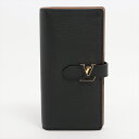 【中古】ヴィトン トリヨン LVヴェルティカルウォレット M81330 ノワール 長財布 RFID反応有(4)