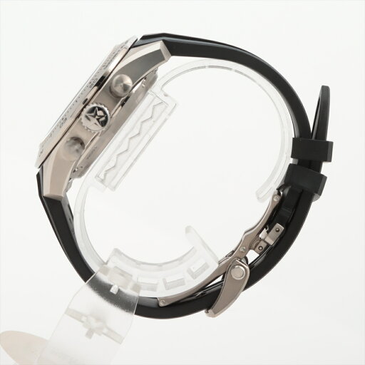 【中古】ゼニス クロノマスター スポーツ 95.3100.3600/39.R951 Ti×ラバー AT シルバー文字盤