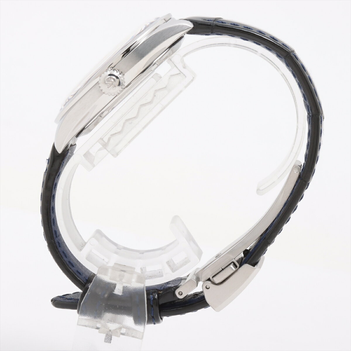 【中古】グランドセイコー エレガンスコレクション スプリングドライブ 御神渡り SBGY007 SS×革 手巻き 青文字盤