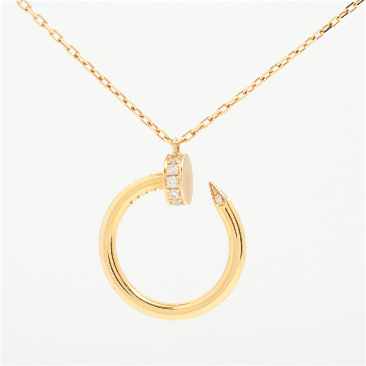 【中古】カルティエ ジュストアンクル ダイヤ ネックレス 750(YG) 5.8g