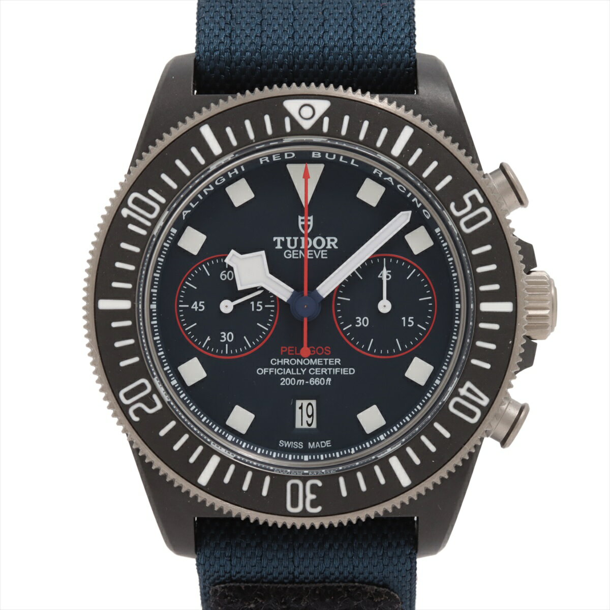 【中古】チュードル ぺラゴス 25807KN カーボン×ナイロン AT 青文字盤