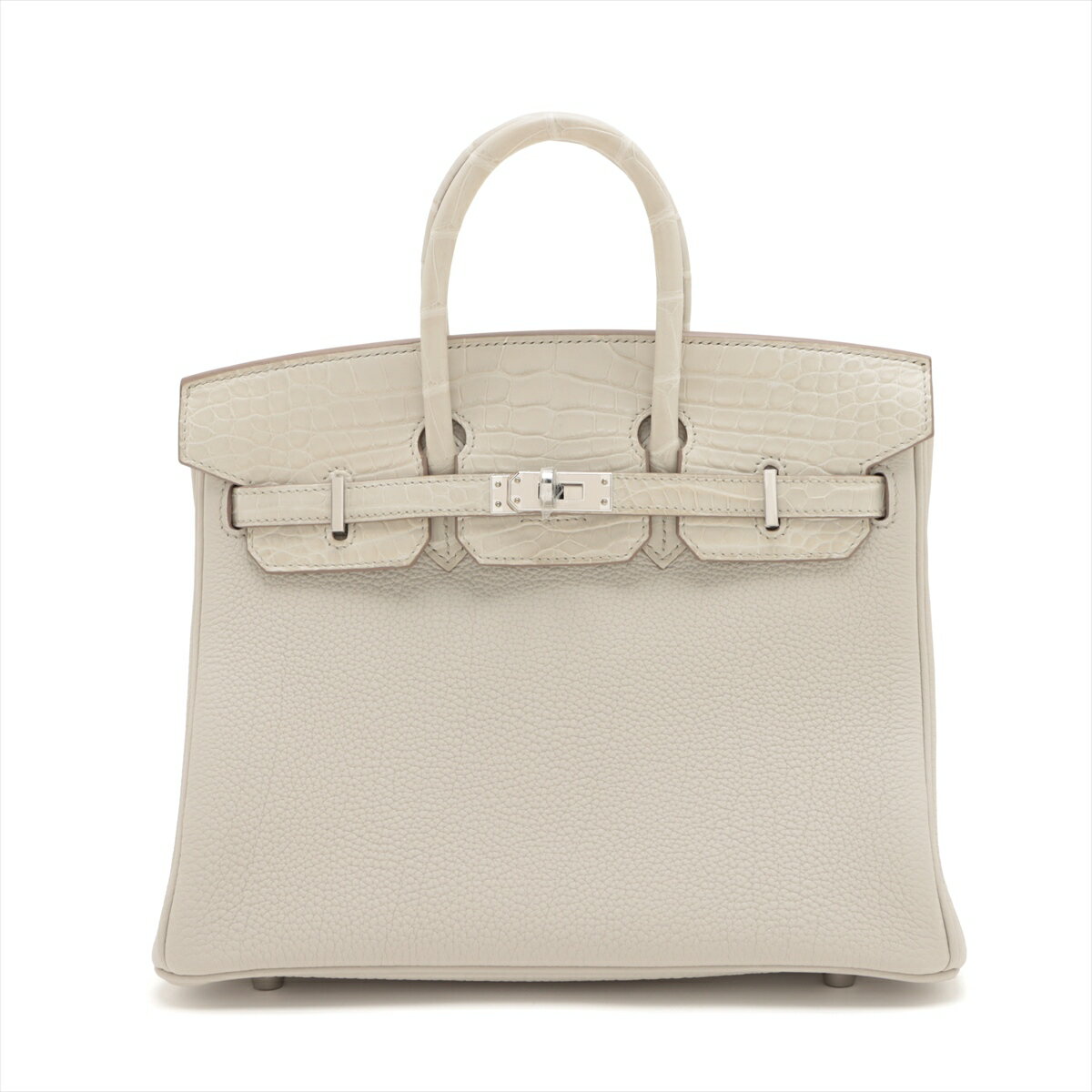 【中古】エルメス バーキンタッチ25 トゴ×アリゲーターマット べトン シルバー金具 B:2023年のサムネイル