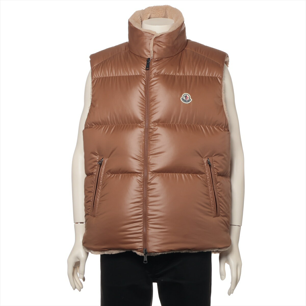 スタバMONCLER ブラウン ダウンベスト 楽天市場】MONCLER ダウンベスト ブラウンの通販