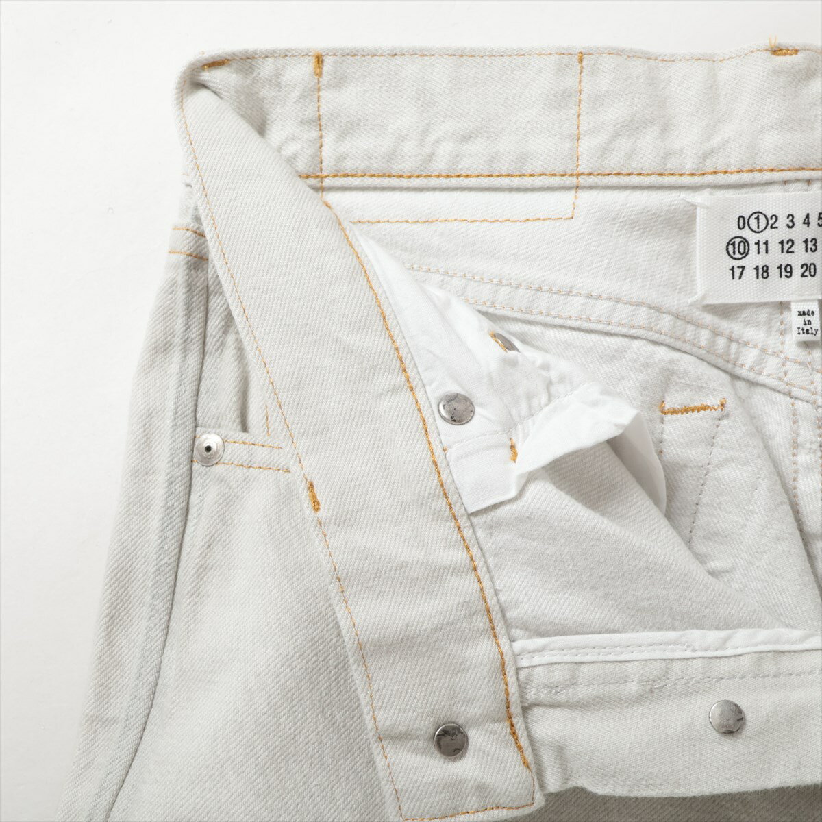 【中古】メゾンマルジェラ 23SS コットン デニムパンツ 30 メンズ グレー S50LA0216