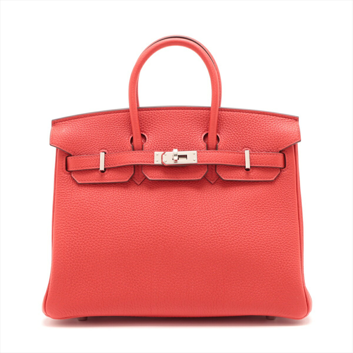 【中古】エルメス バーキン25 トゴ ルージュクー シルバー金具 D:2019年