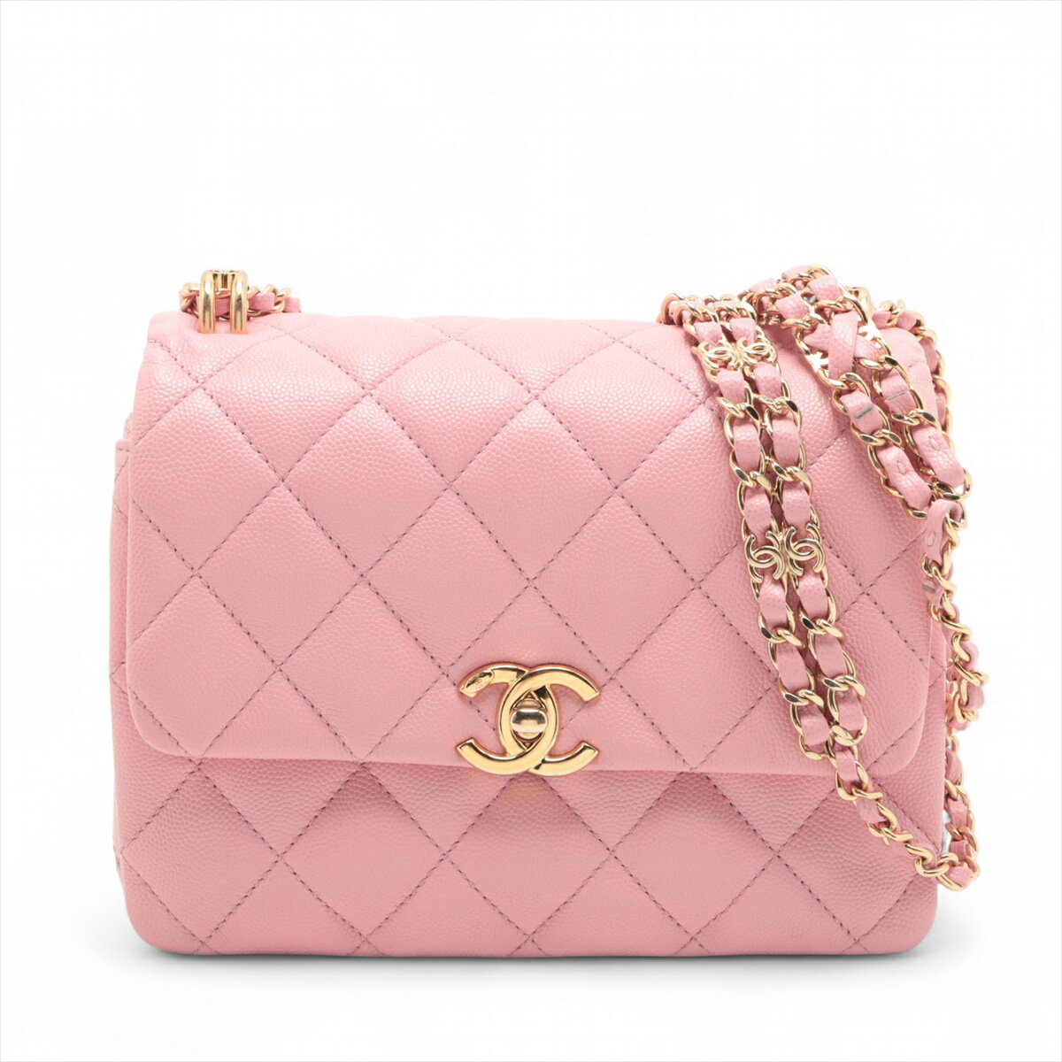 国内即発【CHANEL】キャビアスキン マトラッセ AP3827 ピンク 楽天市場】シャネル マトラッセ キャビアスキン(カラーピンク