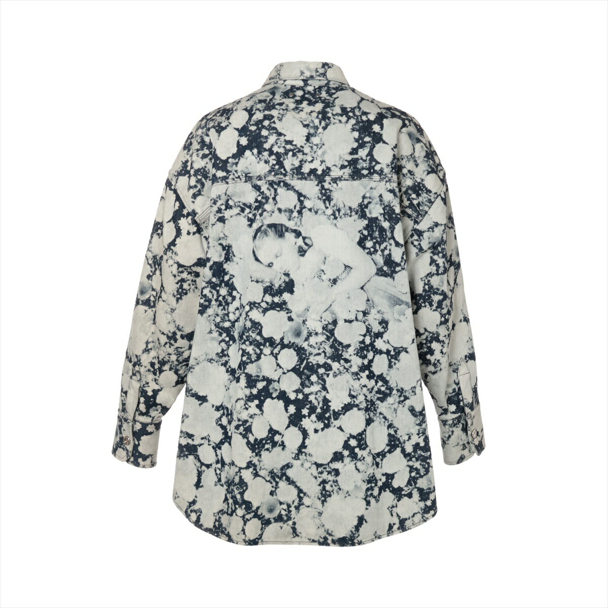 【中古】ヴィトン 19SS コットン デニムジャケット M メンズ グレー RM191 Plain Rainbow