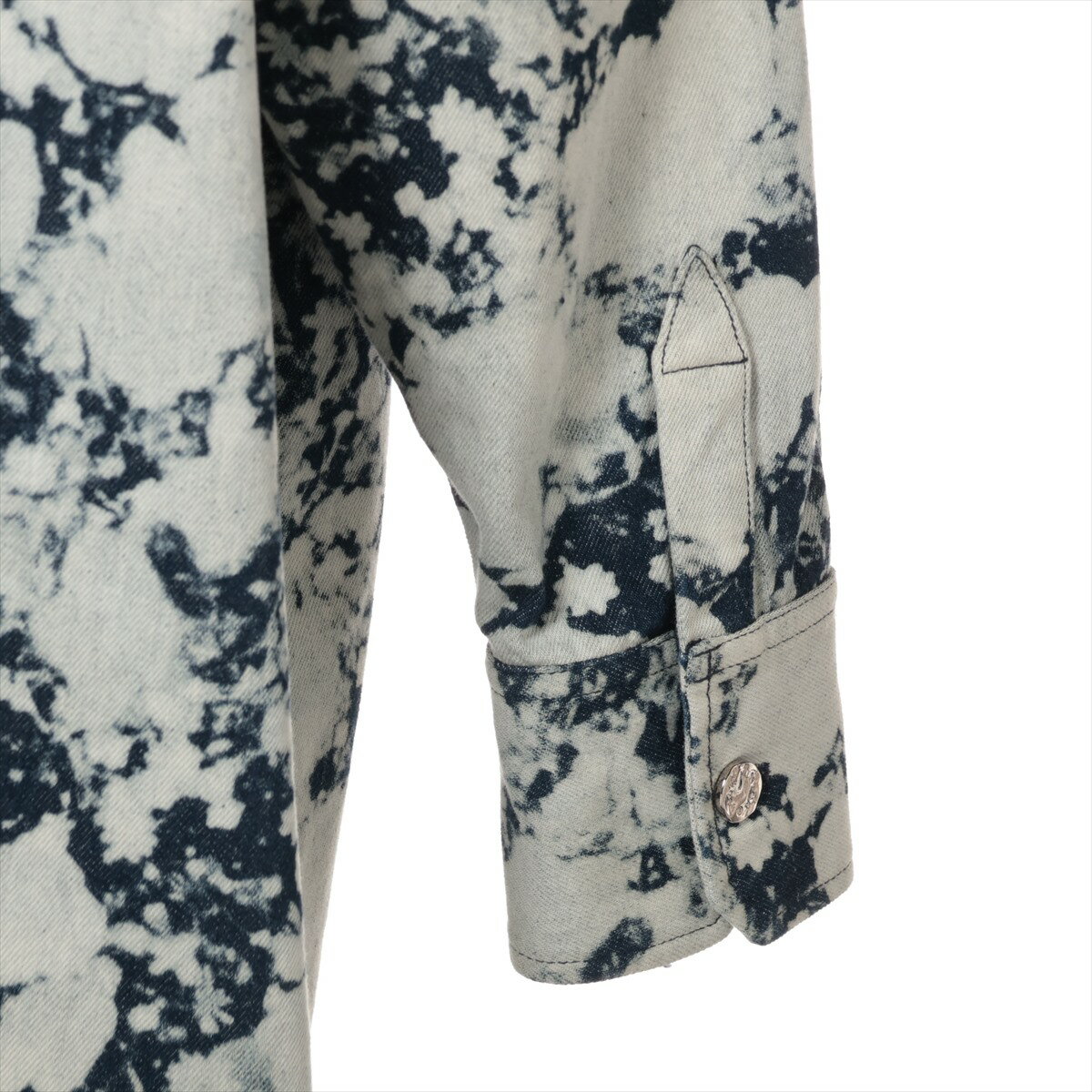 【中古】ヴィトン 19SS コットン デニムジャケット M メンズ グレー RM191 Plain Rainbow