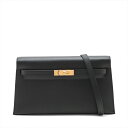【中古】エルメス ケリーエラン ヴォーマダム ブラック ゴールド金具 K:2025年