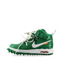 【中古】ナイキ×オフホワイト AIR FORCE 1 MID SP レザー ハイカットスニーカー 26cm メンズ グリーン DR0500-300 ベルクロスト...
