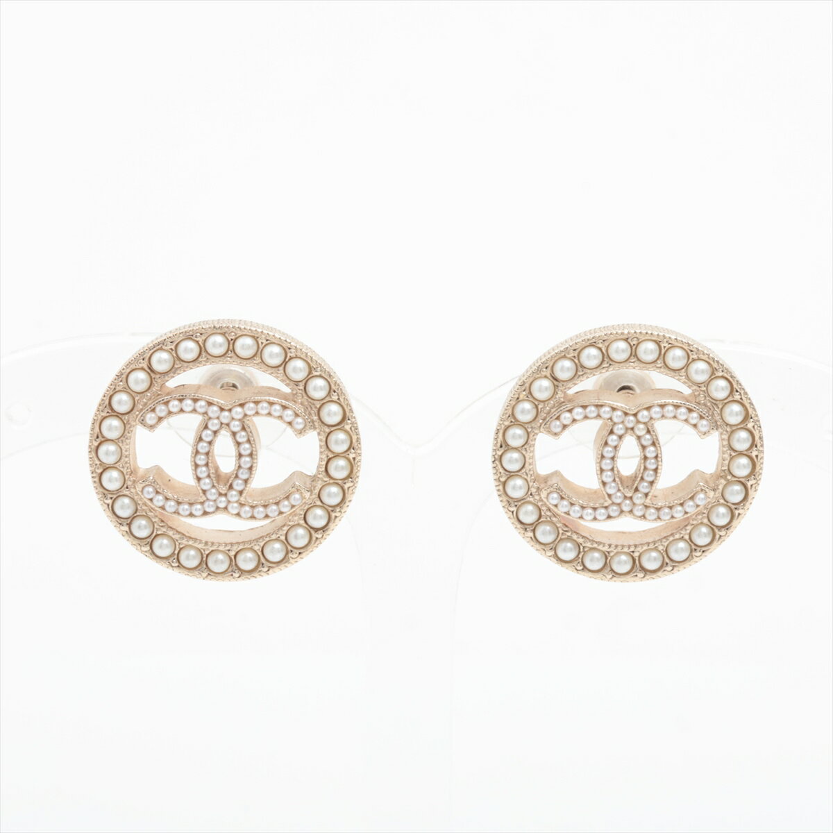 【中古】シャネル ココマーク A17A ピアス(両耳用) GP×フェイクパール ゴールドのサムネイル