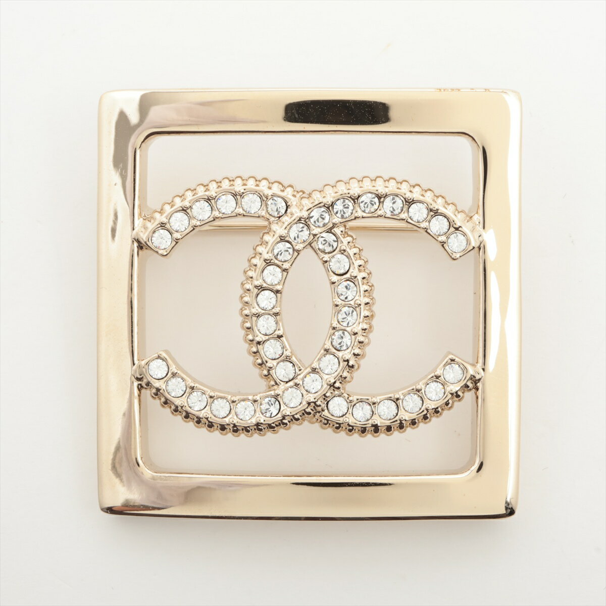 【中古】シャネル ココマーク A23P ブローチ GP×ラインストーン ゴールドのサムネイル