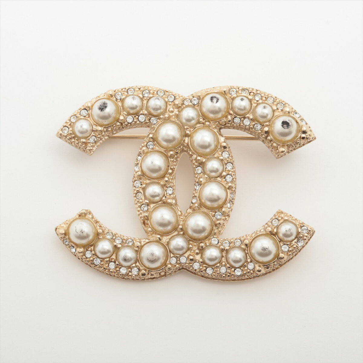 【中古】シャネル ココマーク F17V ブローチ GP ゴールドのサムネイル