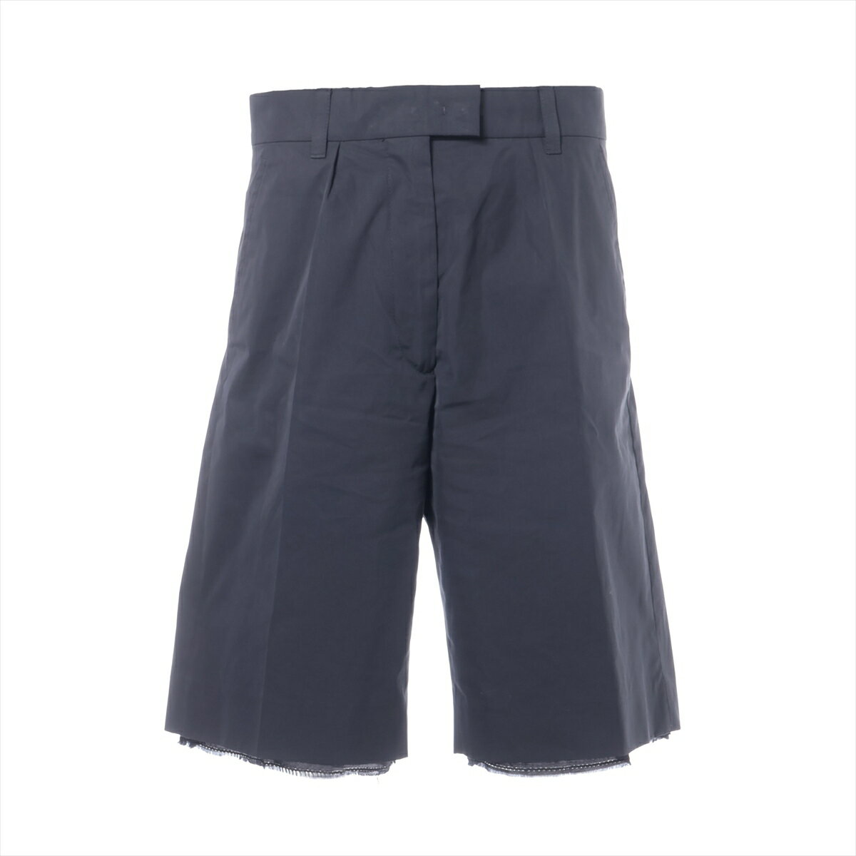 【中古】ミュウミュウ 25年 コットン ショートパンツ 38 メンズ ネイビー MP1909 パナマコットン バミューダショーツ