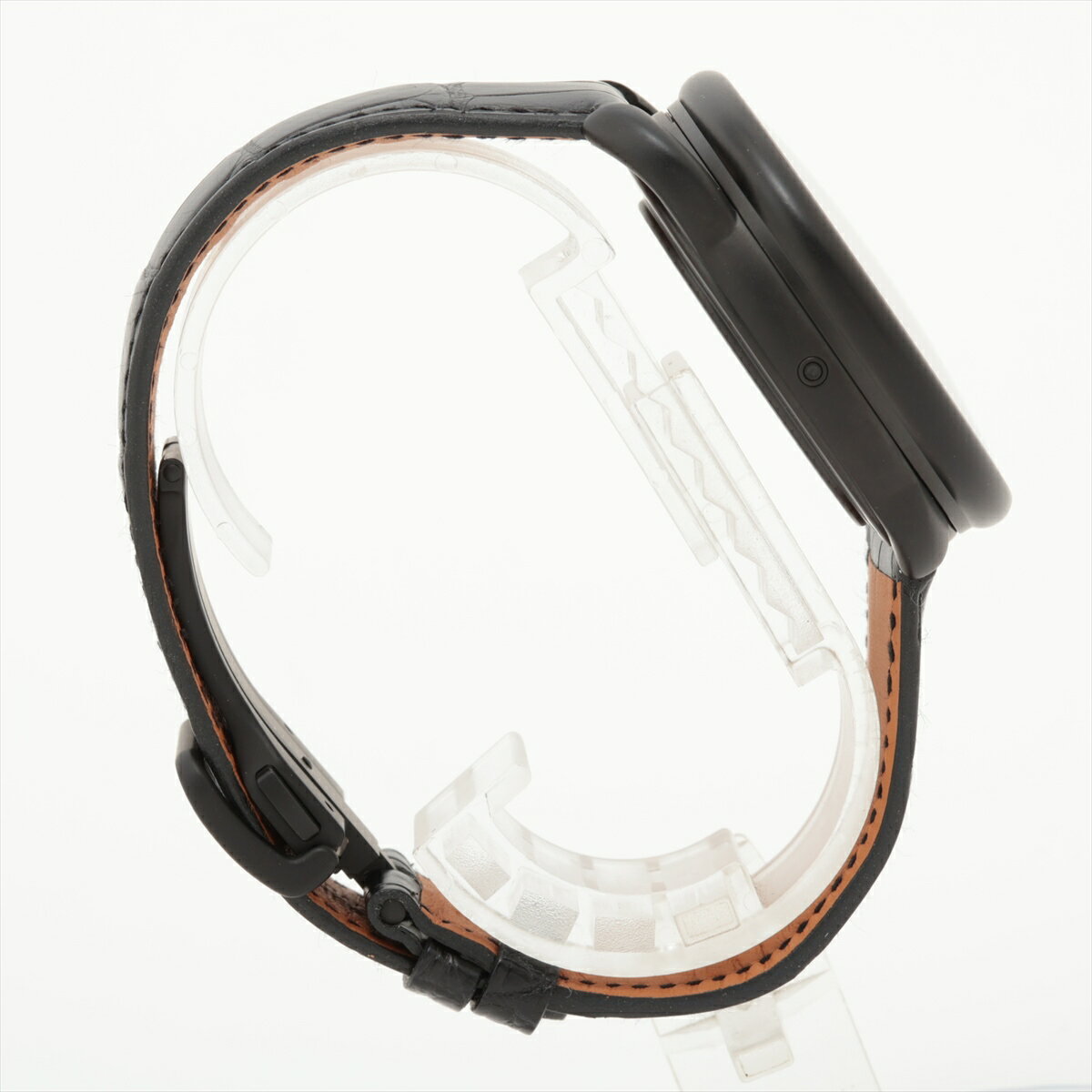 【中古】エルメス アルソー ルゥール ドゥ ラ リュンヌ AR1.842 TI TI×革 AT 黒文字盤