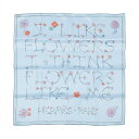 【中古】エルメス カレ70 I LIKE FLOWERS スカーフ シルク ブルー