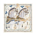 【中古】エルメス カレ90HARNAIS DE COEUR アルネドゥクール スカーフ シルク アイボリー