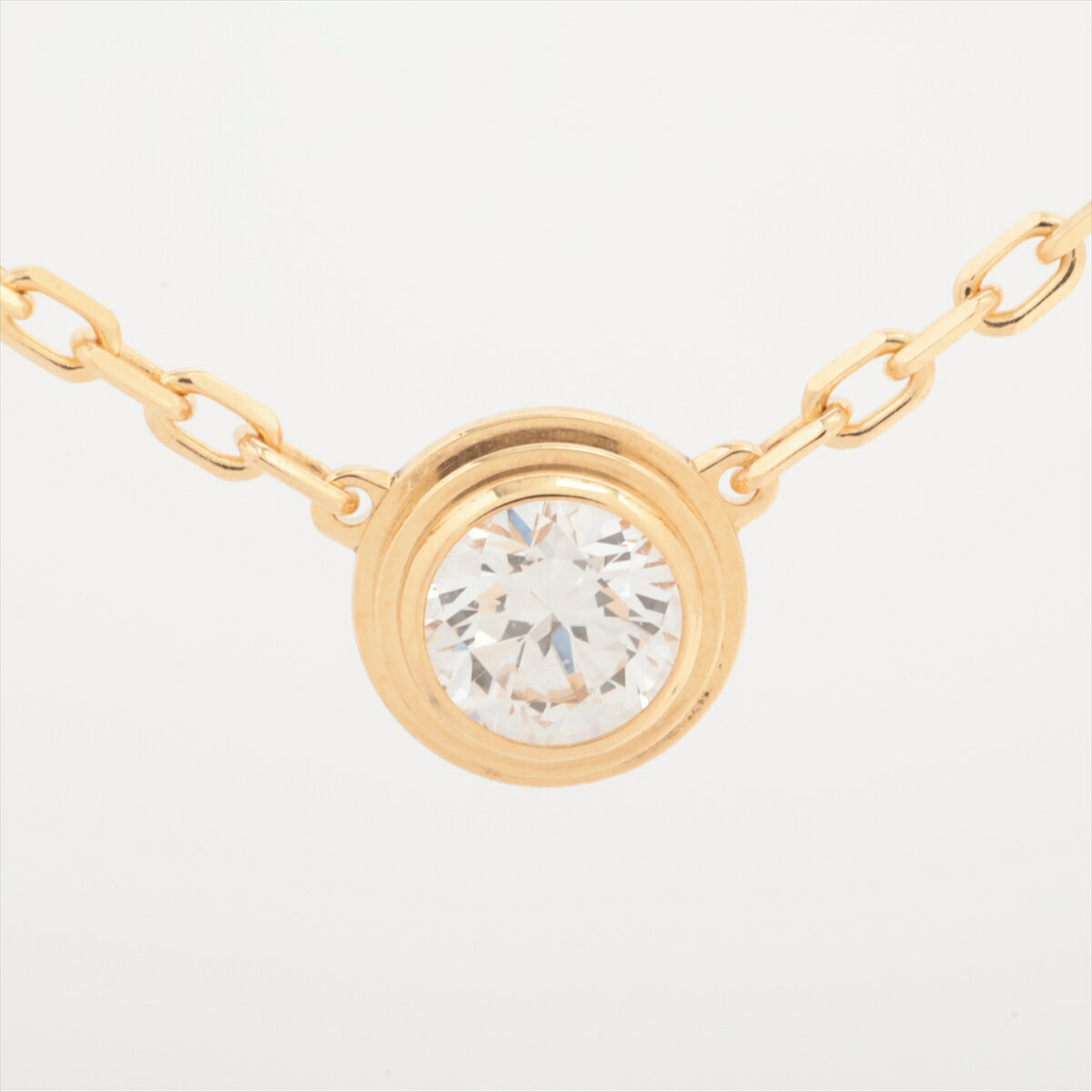 【中古】カルティエ ダムール LM ダイヤ ネックレス 750(YG) 3.1gのサムネイル