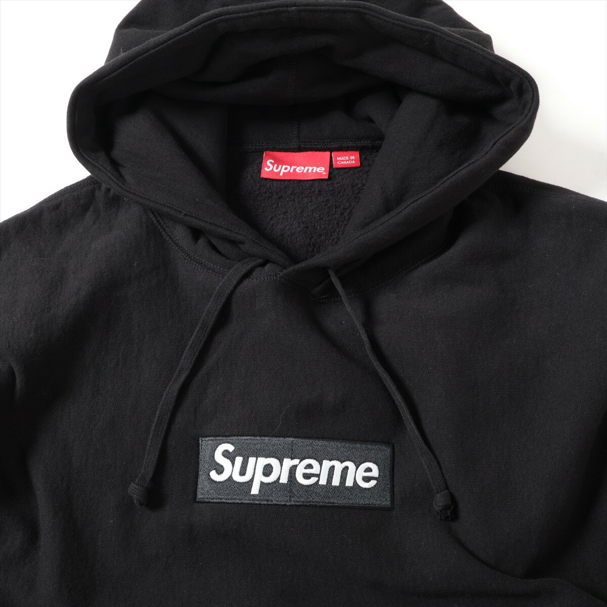 【中古】シュプリーム 23AW コットン パーカー L メンズ ブラック ボックスロゴ