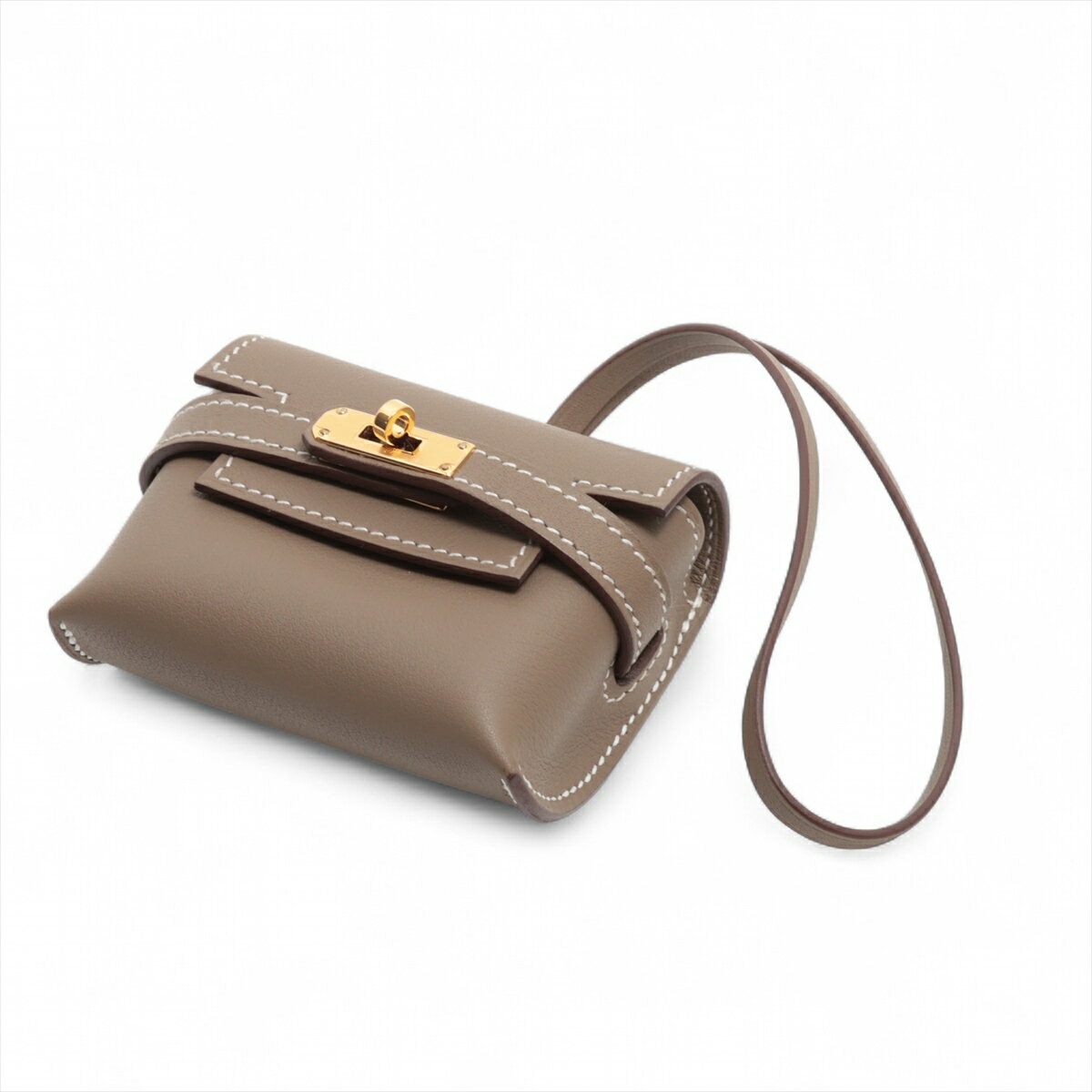 【中古】エルメス ケリー フェスティバル B:2023年 チャーム ヴォースイフト エトゥープ