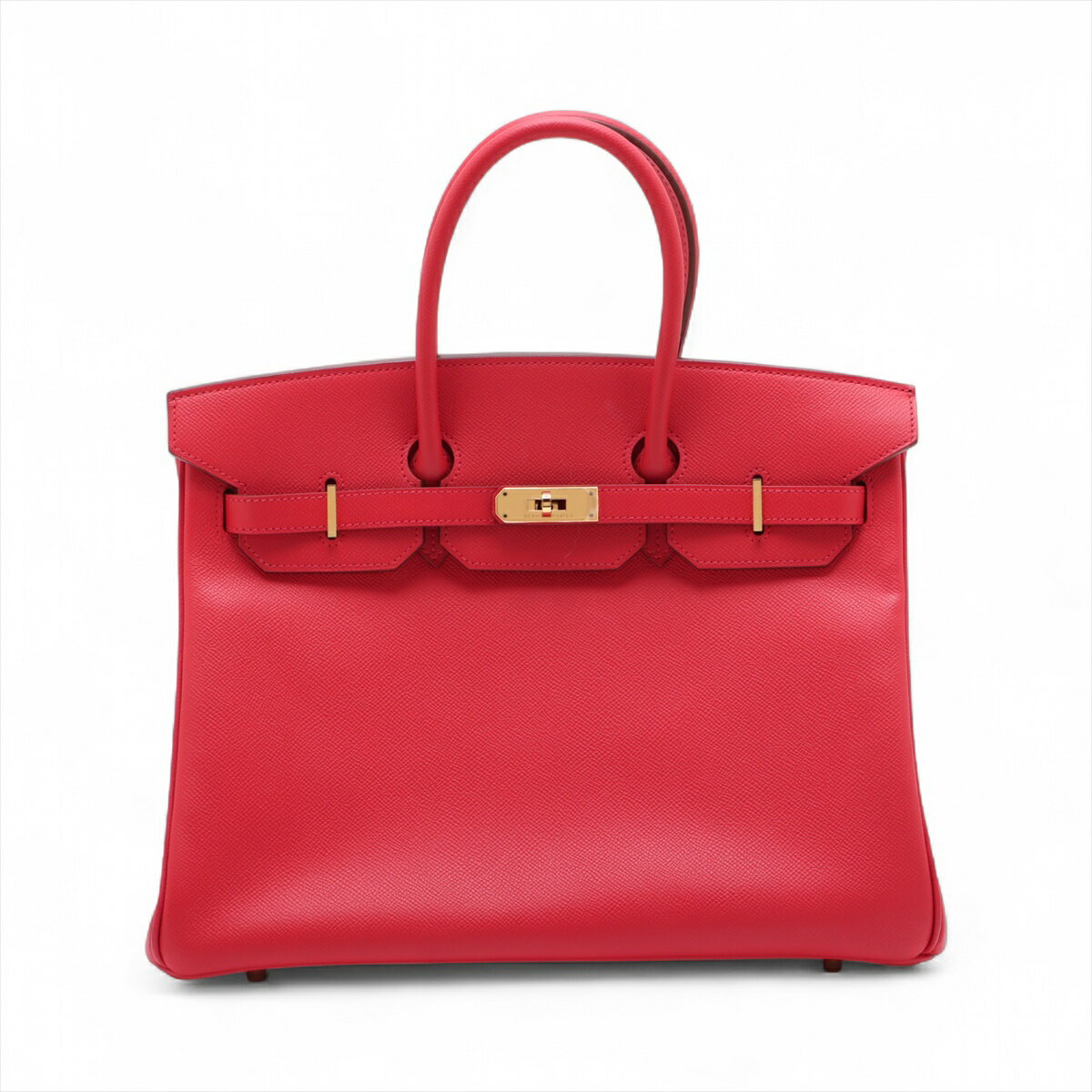 【中古】エルメス バーキン35 ルトゥルネ ヴォーエプソン ブーゲンビリア ゴールド金具 □O:2011年(4)