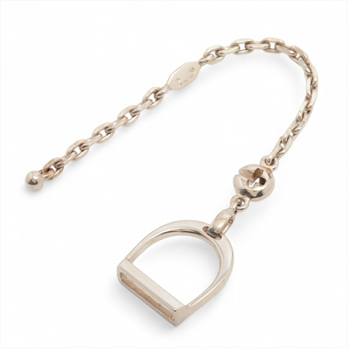 【中古】エルメス エトリエ キーチェーン SV800 シルバー カニ刻印 ヴィンテージ