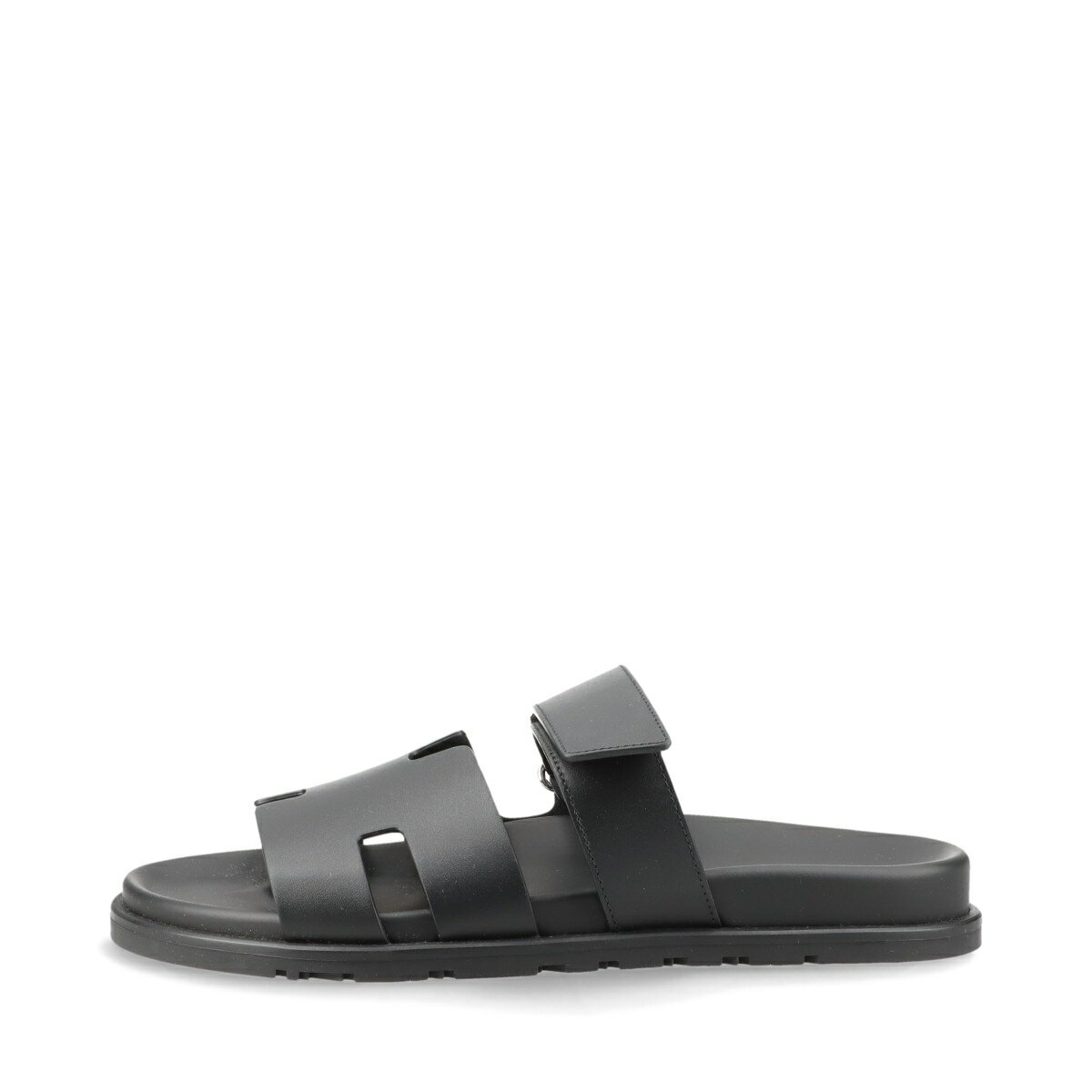 【中古】エルメス シプレ レザー サンダル 41 メンズ ブラックのサムネイル