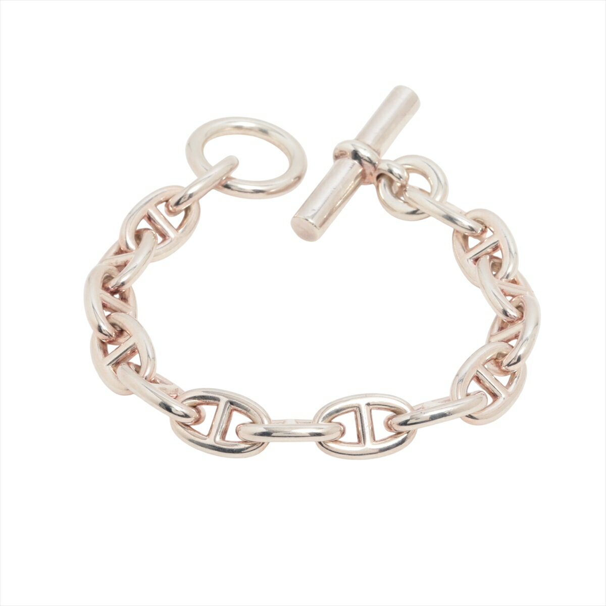 【中古】エルメス シェーヌダンクルMM ブレスレット 15コマ 925 55.2g シルバー