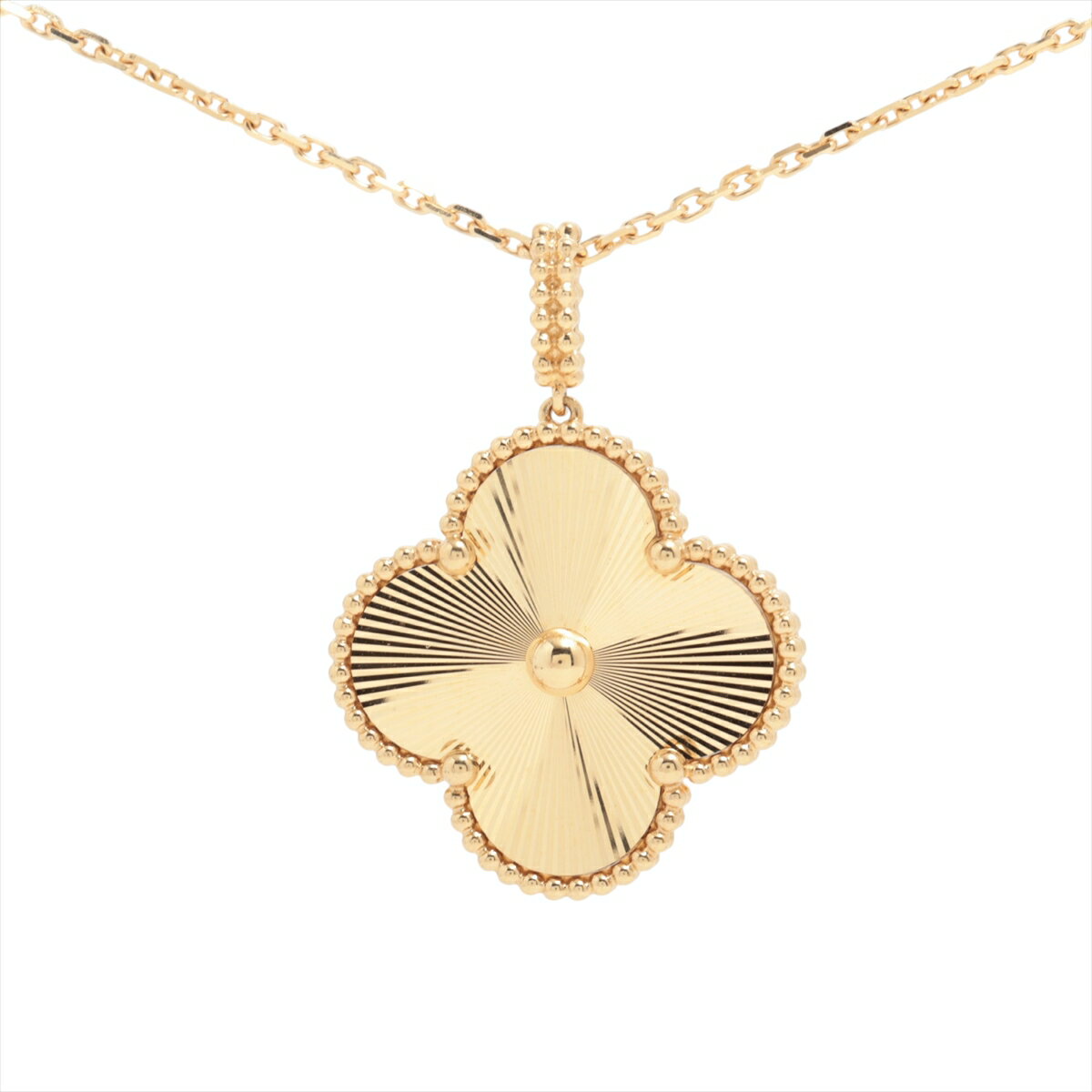 【中古】ヴァンクリーフ&アーペル マジックアルハンブラ ギョーシェ ネックレス 750(YG) 20.7g VCARP4KO00のサムネイル