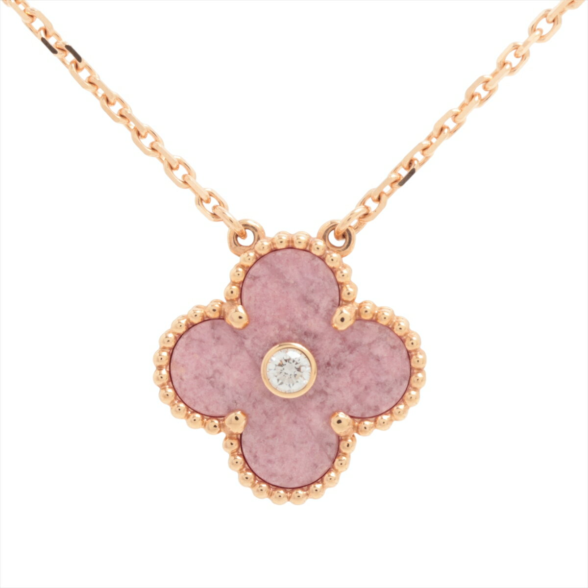 【中古】ヴァンクリーフ&アーペル ヴィンテージアルハンブラ ロードナイト ダイヤ ネックレス 750(PG) 6.7g VCARP7TD00 2021年ホリデーシーズン限定のサムネイル