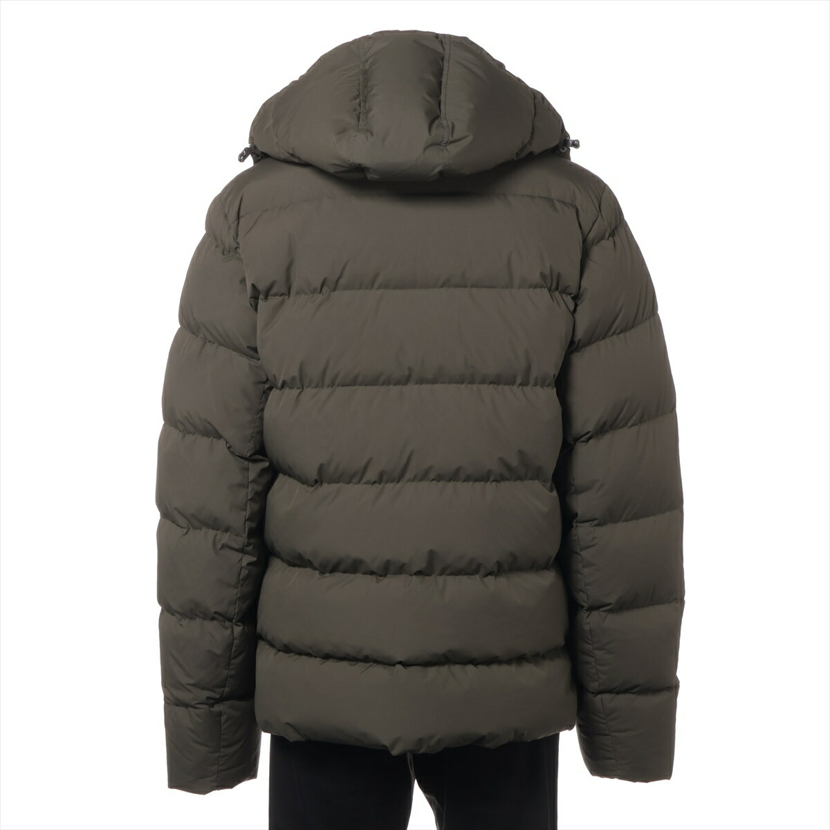 【中古】ピレネックス SPOUTNIC MINI RIPSTOP ポリエステル ダウンジャケット XL メンズ カーキ フード取り外し可