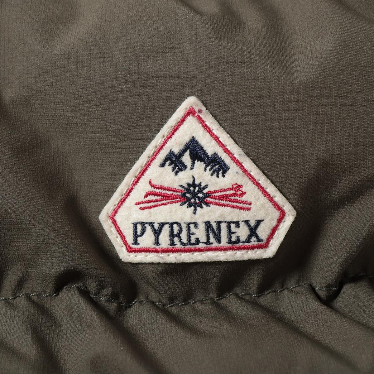 【中古】ピレネックス SPOUTNIC MINI RIPSTOP ポリエステル ダウンジャケット XL メンズ カーキ フード取り外し可