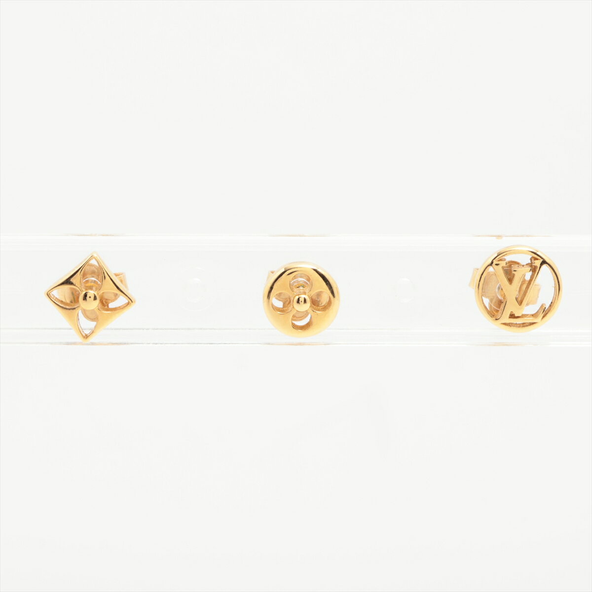 【希少】LOUIS VUITTON ピアス　3点セット　ゴールド 組み合わせが楽しい3つセット】Louis Vuitton ピアス (Louis