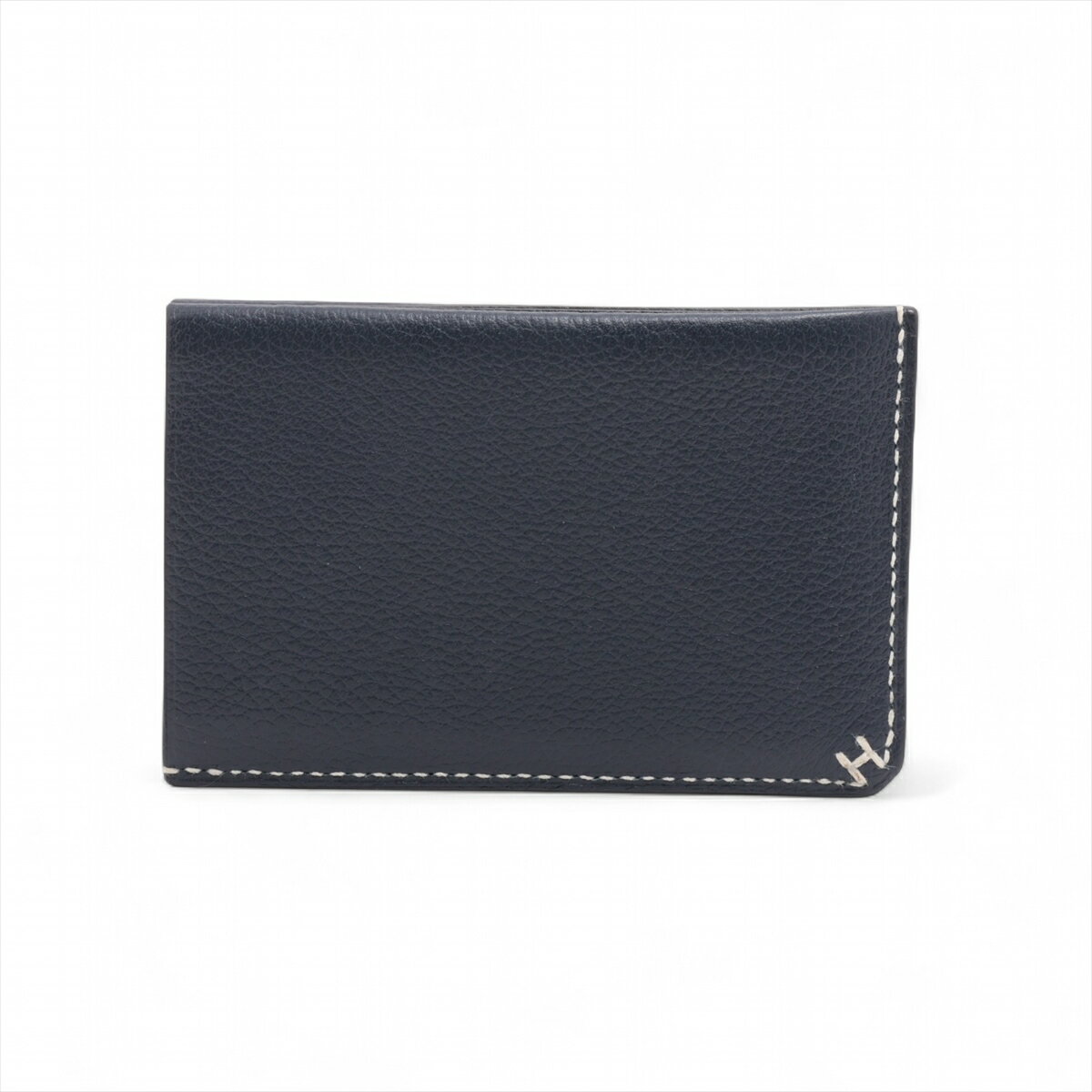 【中古】エルメス Hセリエ エバーカラー カードケース ネイビー B:2023年