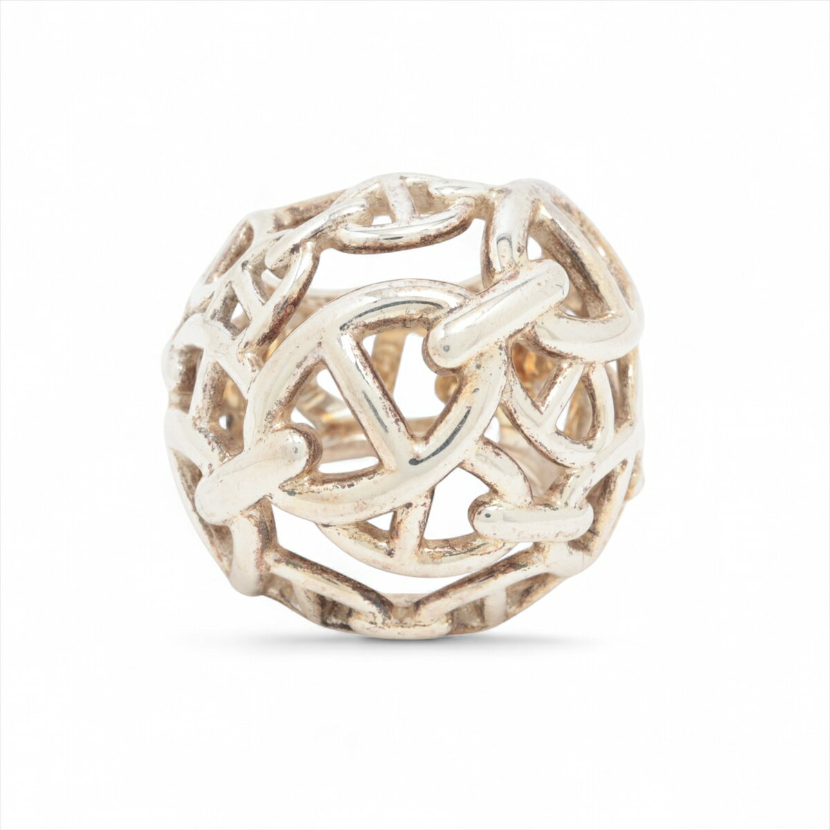 【中古】エルメス シェーヌダンクル アンシェネTGM リング 48 925 13.7g シルバーのサムネイル