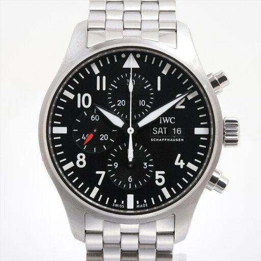 【中古】IWC パイロットウォッチ クロノグラフ IW377710 SS SS AT 黒文字盤 【中古】IWC パイロットウォッチ クロノグラフ IW377710 SS SS AT 黒文字盤