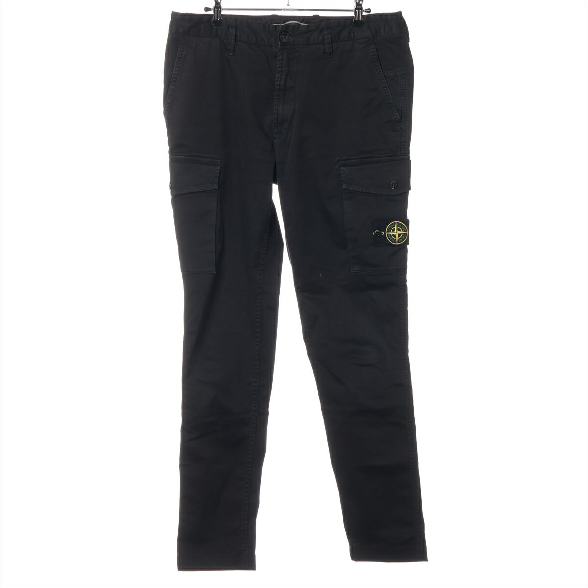【中古】ストーンアイランド コットン カーゴパンツ 32 メンズ ブラック 731518L1 タグシミ有