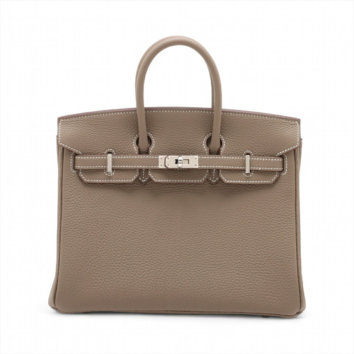 【中古】エルメス バーキン25 ルトゥルネ トゴ エトゥープ シルバー金具 K:2025年
