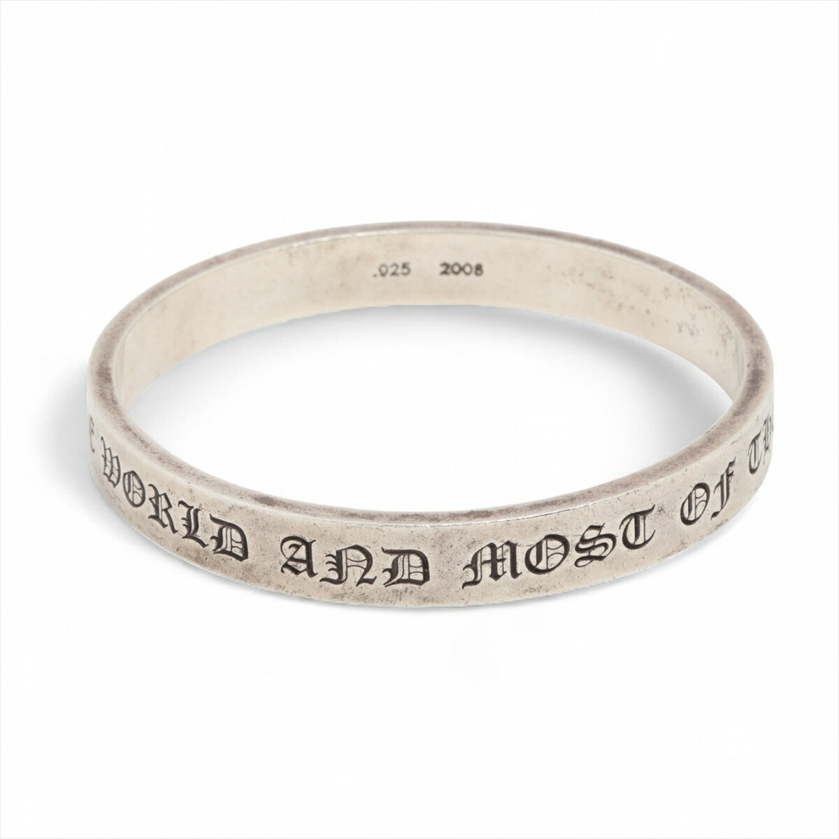 【中古】クロムハーツ バングル 925 57.3g 9mm スペーサ―