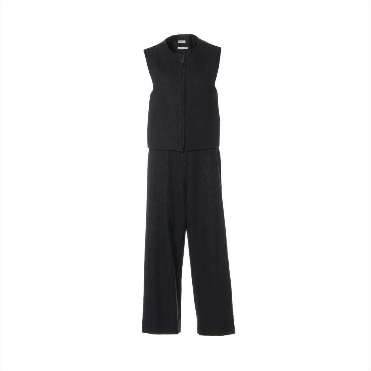 【中古】エルメス マルジェラ期 カシミヤ セットアップ 36 レディース ダークグレー 裾直し有