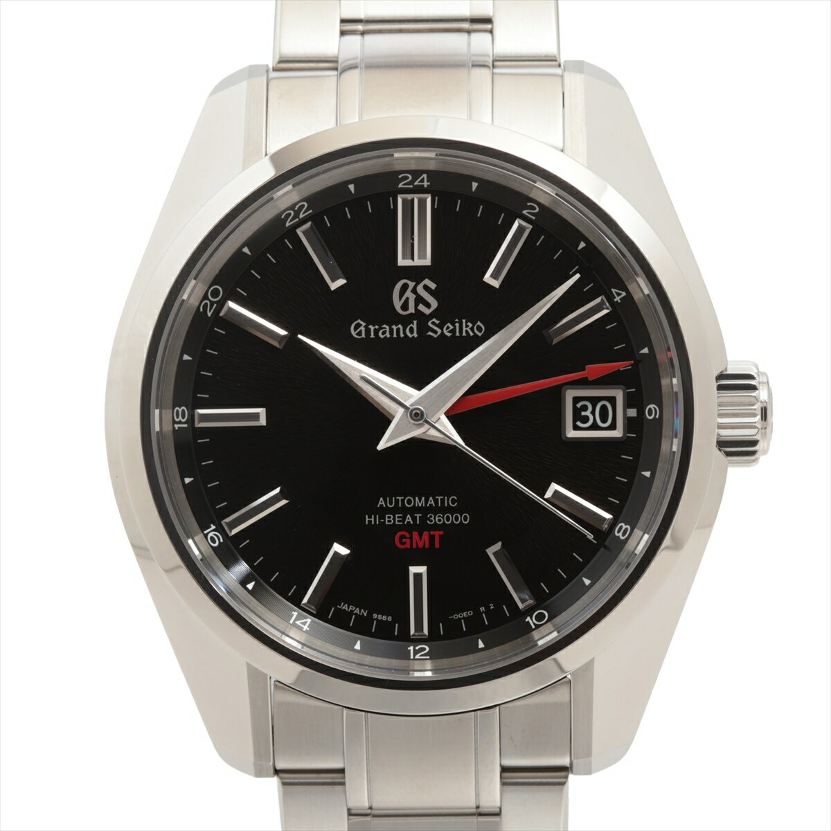 【中古】グランドセイコー ヘリテージコレクション メカニカルハイビート 36000 GMT SBGJ203 SS SS AT 黒文字盤
