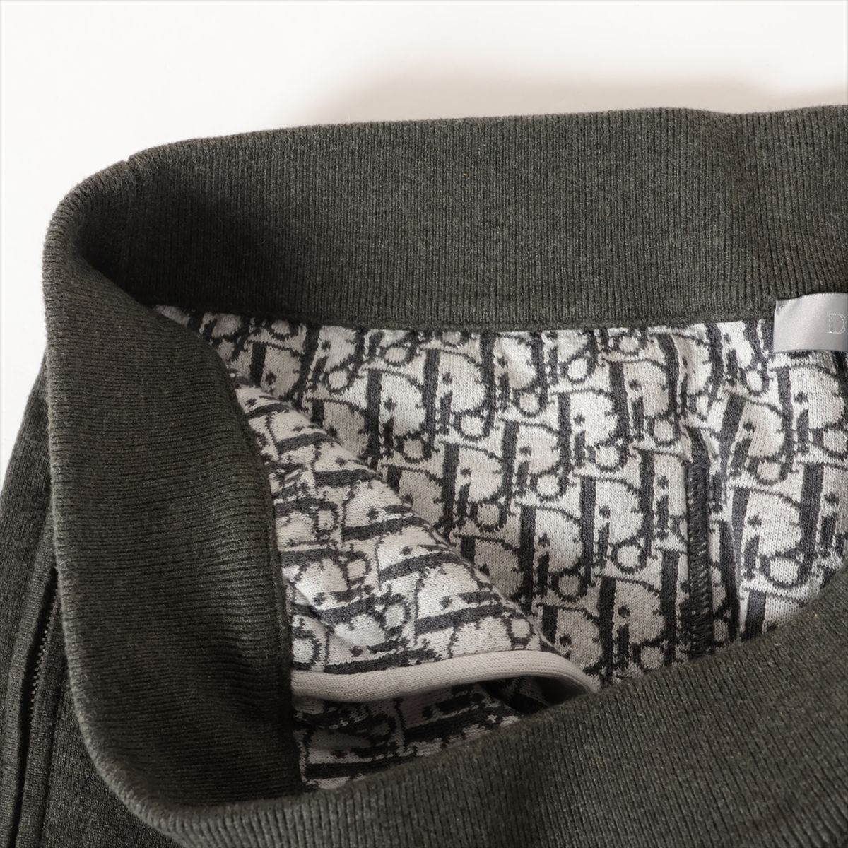 【中古】ディオール オブリーク コットン スウェットパンツ L メンズ カーキ 113M120AT225