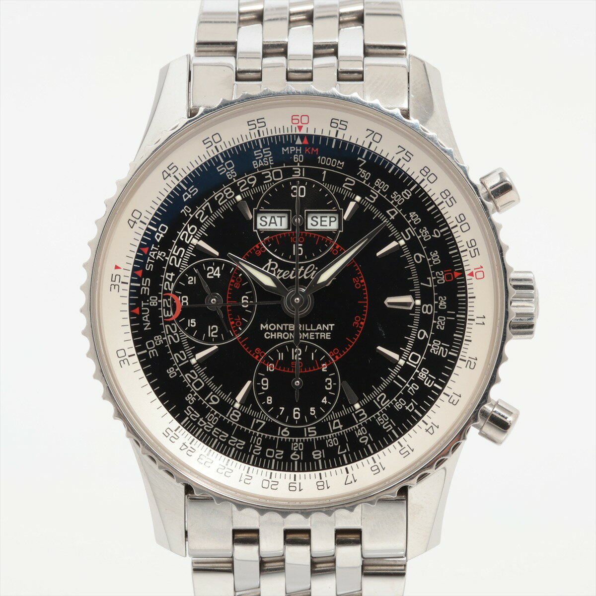 【中古】ブライトリング ナビタイマー モンブリラン ダトラ A213B71NP SS SS AT 黒 ...
