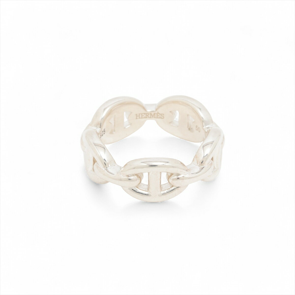 【中古】エルメス シェーヌダンクル アンシェネ 2019 リング 50 925 5.6g シルバー