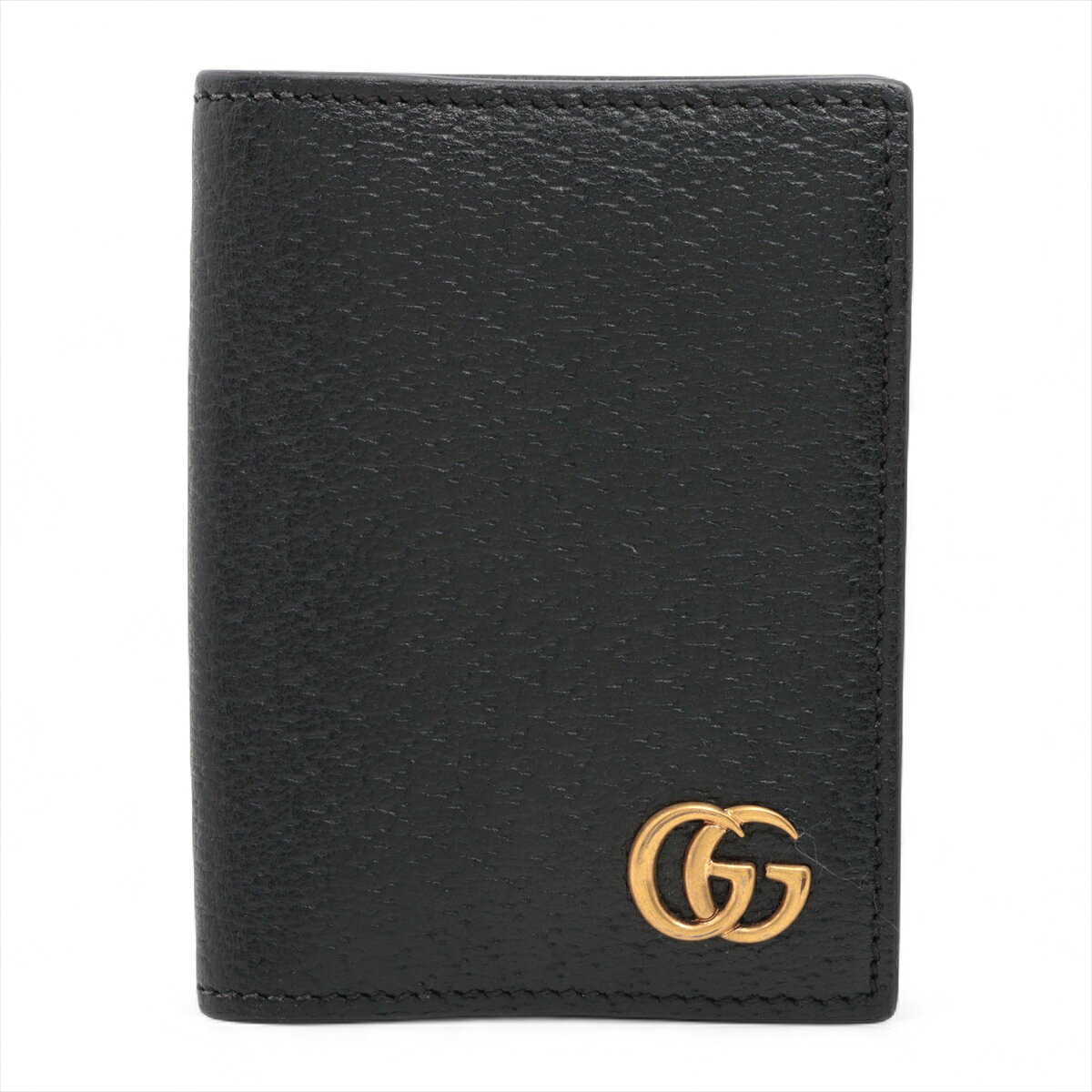美品】GUCCI 名刺入れ レザー ブラック GG マーモント 希少 入手困難